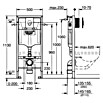 Grohe Rapid SL WC-Vorwandelement 3 in 1-Set (16,5 x 50 x 113 cm, Mit Grohe Skate Air Betätigungsplatte, Pulverbeschichtet)