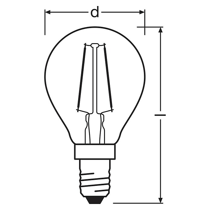 Osram LED svetlobni vir Vintage Edition 1906 kapljičaste oblike E14  (E14, Ni mogoče zatemniti, Toplo bela, 220 lm, 2,5 W) | 3503 - LED Spezial- und dekorative Lampen | CBJG - LED Leuchtmittel | CBJ - Leuchtmittel | CB - Elektroinstallation | C - Elektro | BAUHAUS