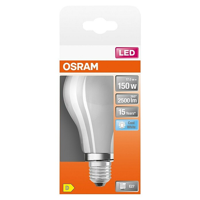 Osram Star Bombilla LED (E27, No regulable, Blanco frío, 2.452 lm, 16 W) | BAUHAUS