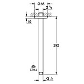 Grohe Rainshower Brausearm (Deckenmontage, Höhe: 29,2 cm, ½″, Rund) | BAUHAUS