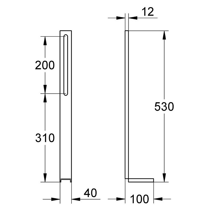 Grohe Uniset Tragestütze (Passend für: Grohe Uniset Elemente, 2 Stk.)