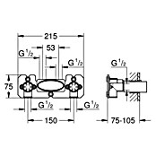 Grohe Unterputzsystem Grohtherm SmartControl (Einbautiefe: 75 mm - 105 mm) | BAUHAUS