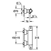 Grohe Grohtherm Special Brausethermostat Typ 1 (Chrom, Glänzend) | BAUHAUS