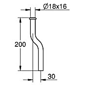 Grohe Urinal-Spülrohr (Durchmesser: 18 mm)