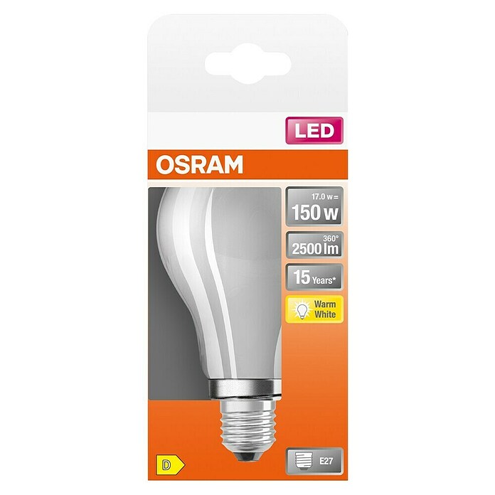 Osram Star LED-Lampe Glühlampenform E27 matt (E27, Nicht Dimmbar, Warmweiß, 2 500 lm, 16 W) | BAUHAUS