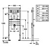 Grohe Rapid SL Waschtisch-Vorwandelement (7,5 x 50 x 130 cm, Mit Armaturenanschluss, Pulverbeschichtet)