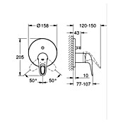 Grohe Eurostyle UP-Badewannenarmatur (Bügelgriff, Chrom, Glänzend) | BAUHAUS