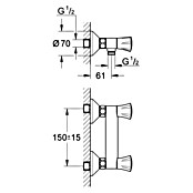 Grohe Costa Brausearmatur (Chrom, Glänzend) | BAUHAUS