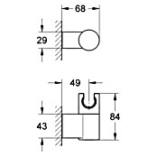 Grohe Brausehalter (Kunststoff, Chrom)