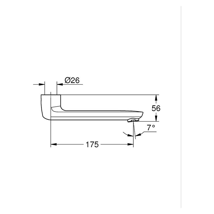 Grohe Grohtherm Special S-Auslauf (Laminarstrahlregler, Chrom, Messing, Ausladung: 175 mm) | BAUHAUS
