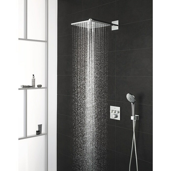 Grohe Grohtherm SmartControl UP-Thermostatarmatur (Mit 3 Absperrventilen, Eckig, Chrom, Glänzend)