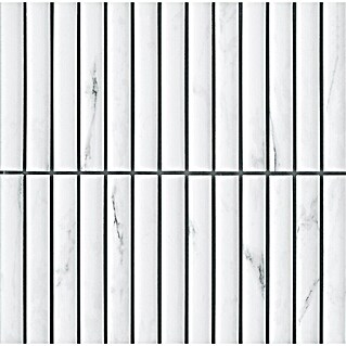 Malla mosaico Line (29,9 x 29,9 cm, Calacatta, Mate, 8 pzs.)