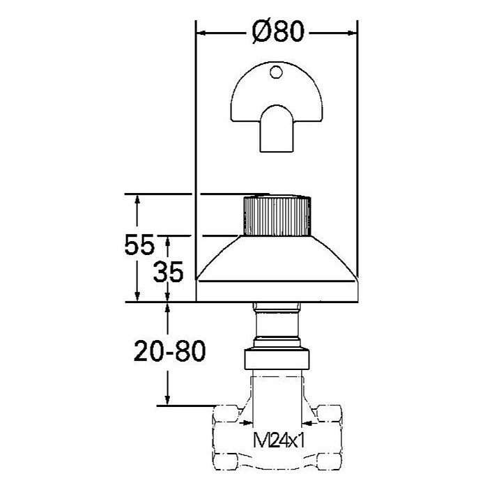 Grohe UP-Ventil Atlanta (20 mm - 80 mm) | BAUHAUS
