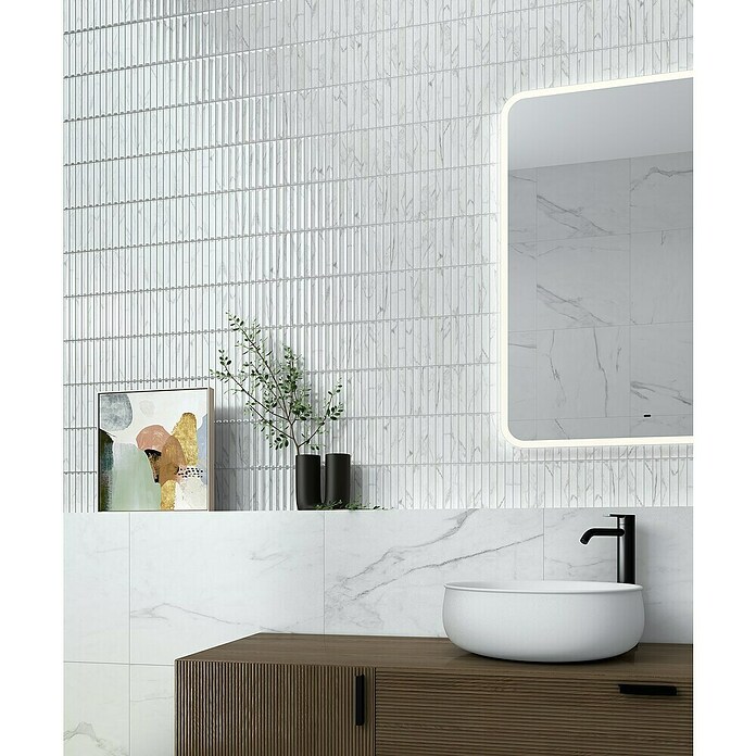 Malla mosaico Line (29,9 x 29,9 cm, Calacatta, Mate, 8 pzs.) | BAUHAUS