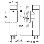 Grohe Rondo WC-Druckspüler (¾″, Ohne Vorabsperrung)