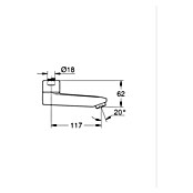 Grohe Grohtherm Special S-Auslauf (Chrom, Messing, Ausladung: 115 mm) | BAUHAUS