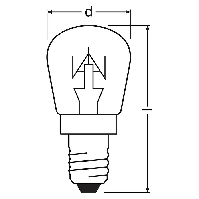 Osram LED-Lampe Parathom Special T26 (E14, Dimmbar, Warmweiß, 160 lm, 25 W) | BAUHAUS