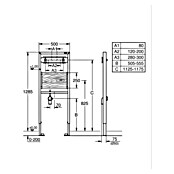 Grohe Rapid SL Befestigungselement (7,5 x 50 x 128,5 cm, Geeignet für: Ausgussbecken)