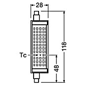 Osram Bombilla LED R7S 150 Dimmable (R7s, Intensidad regulable, Blanco cálido, 2.452 lm, 17,5 W) | BAUHAUS