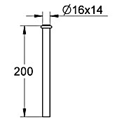 Grohe Spülrohrverlängerung (Ø x L: 16 mm x 200 mm, Verchromt)