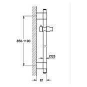 Grohe Rainshower Brausestange (Höhe: 115 cm, Chrom) | BAUHAUS