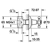 Grohe Unterputzventil-Unterteil (½″, Messing)