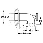 Grohe Abgangsbogen (Außengewinde: ³⁄₂″, Ausstattung: Thermostatarmatur) | BAUHAUS