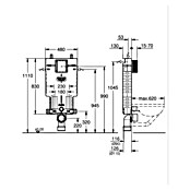 Grohe Uniset Unterputz-Spülkasten (15 x 47 x 83 cm, EPS-Hartschaum)