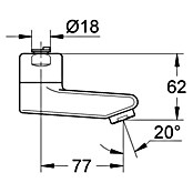 Grohe Grohtherm Special S-Auslauf (Chrom, Messing, Ausladung: 75 mm) | BAUHAUS