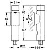 Grohe Rondo WC-Druckspüler (¾″, Mit Vorabsperrung)