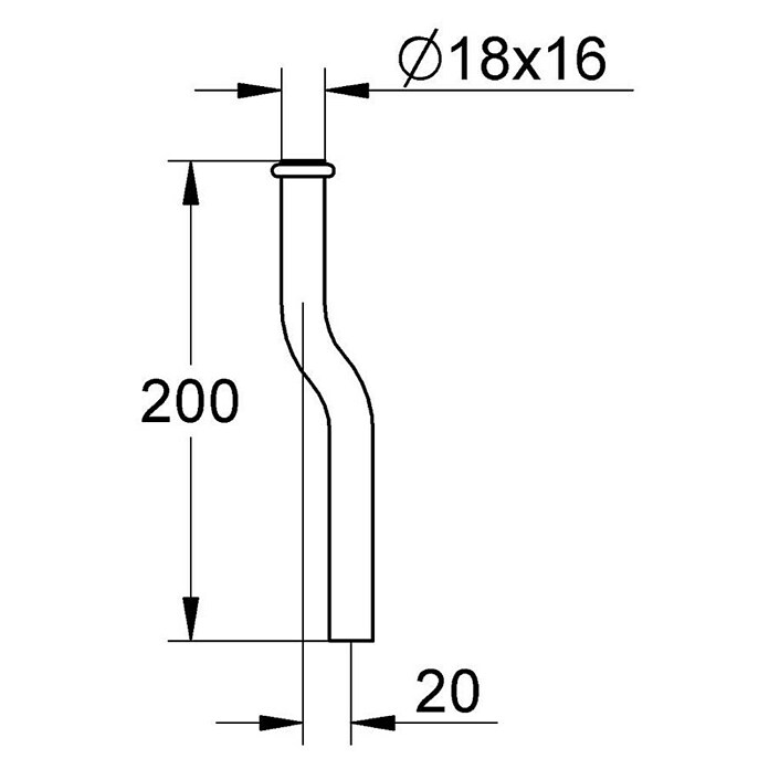 Grohe Urinal-Spülrohr (Durchmesser: 18 mm)