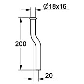 Grohe Urinal-Spülrohr (Durchmesser: 18 mm)