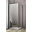 GEO Hit Eckdusche (90 x 120 x 202,2 cm, Unbeschichtet, Stärke: 6 mm, Silber)