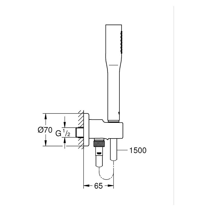 Grohe Euphoria Cosmopolitan Brausegarnitur Stick (Art Strahl: Normalstrahl, Chrom) | BAUHAUS