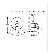 Grohe Eurostyle UP-Badewannenarmatur (Vollgriff, Chrom, Glänzend) | BAUHAUS
