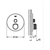 Grohe Grohtherm SmartControl UP-Thermostatarmatur (1 Stk., Rund, Hard Graphite, Glänzend) | BAUHAUS