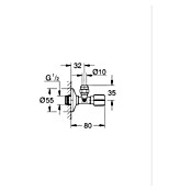 Grohe Eckventil (½″ x ⅜″, 1 Stk., Selbstdichtendes Anschlussgewinde)