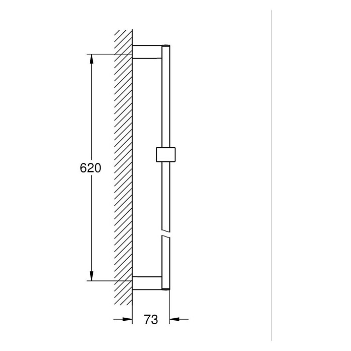 Grohe Euphoria Cube Brausestange (Höhe: 60 cm, Chrom) | BAUHAUS