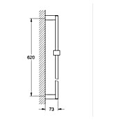 Grohe Euphoria Cube Brausestange (Höhe: 60 cm, Chrom) | BAUHAUS