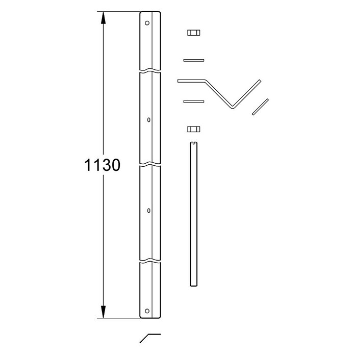 Grohe Rapid SL Montage-Set (Länge: 113 cm)