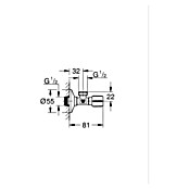 Grohe Eckventil (½″, 1 Stk., Selbstdichtendes Anschlussgewinde)