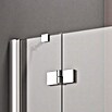 GEO Hit Eckdusche (90 x 90 x 200 cm, Unbeschichtet, Stärke: 6 mm, Silber)