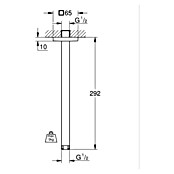 Grohe Rainshower Brausearm (Deckenmontage, Höhe: 31 cm, ½″, Eckig) | BAUHAUS