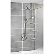 Wenko Teleskop-Eckregal Premium (70 cm - 260 cm, 3 Ablagen, Silber)