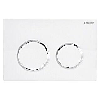 Geberit Betätigungsplatte Omega 20 (Weiß Hochglanz, 2-Mengen-Spülung)