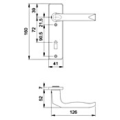 Stabilit Zimmertürgarnitur (L-Form, Kurzschild)