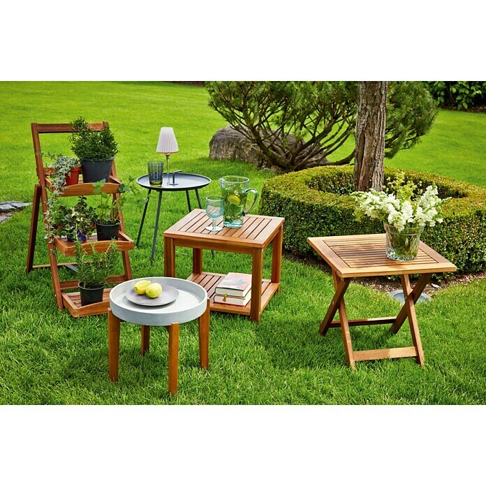 Sunfun Diana Vrtni drveni stolić (45 x 45 x 45 cm, Bagrem, Smeđa)