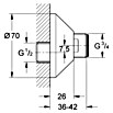 Grohe S-Anschluss (Chrom, Außengewinde: ¾″, Innengewinde: ½″, Rund) | BAUHAUS