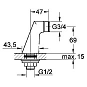 Grohe Standanschluss (½″, Geeignet für: Bade- & Brausearmaturen) | BAUHAUS