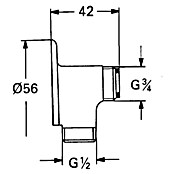 Grohe Wandscheibe (Chrom, Innengewinde: ½″, Außengewinde: ¾″) | BAUHAUS